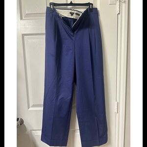 J. Crew Wide-Leg Trousers in Deep Blue